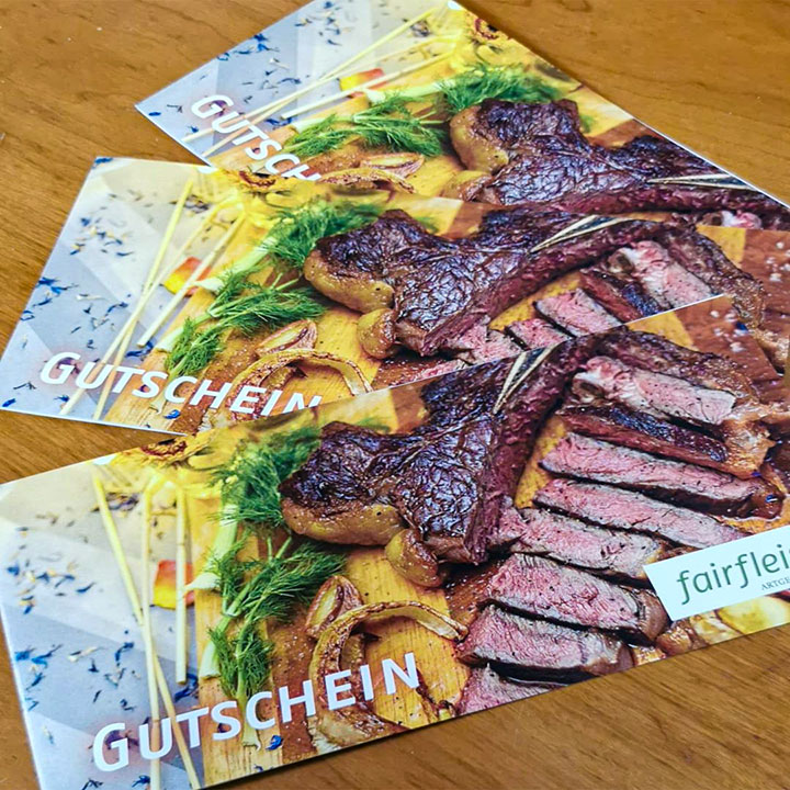 3 Gutscheine für den Werksverkauf